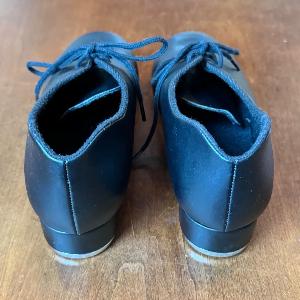 Capezio Fluid Tap Shoes Kids Size 8W Black Excellent‎ Tele Tone Taps E25
